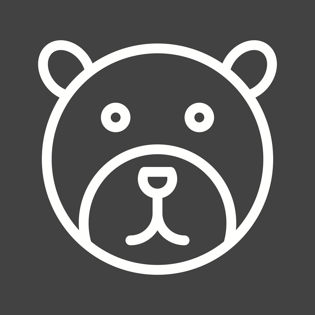 Bear Line Inverted Icon
