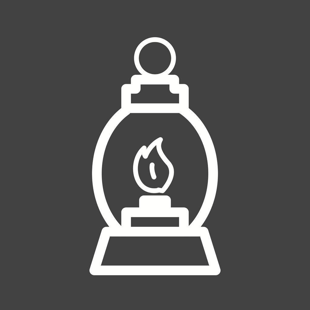 Gas Lamp Line Inverted Icon