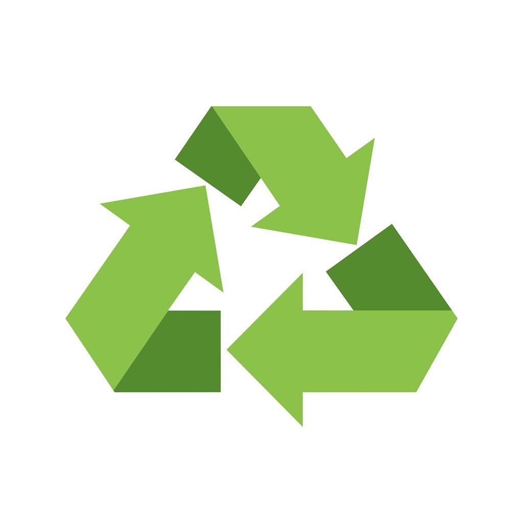 Recycle Flat Multicolor Icon - IconBunny