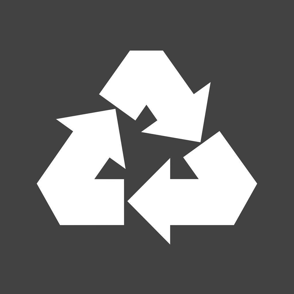 Recycle Glyph Inverted Icon - IconBunny