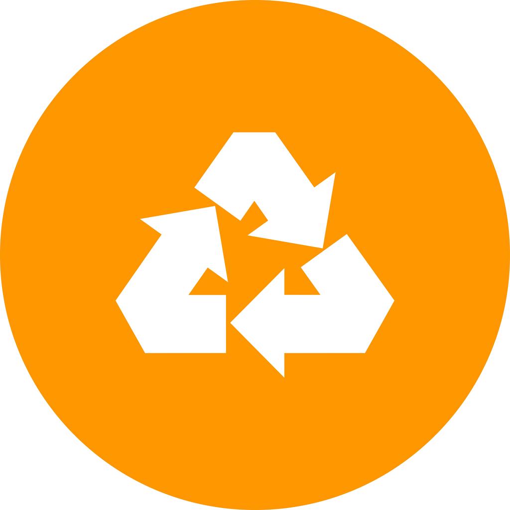 Recycle Flat Round Icon - IconBunny
