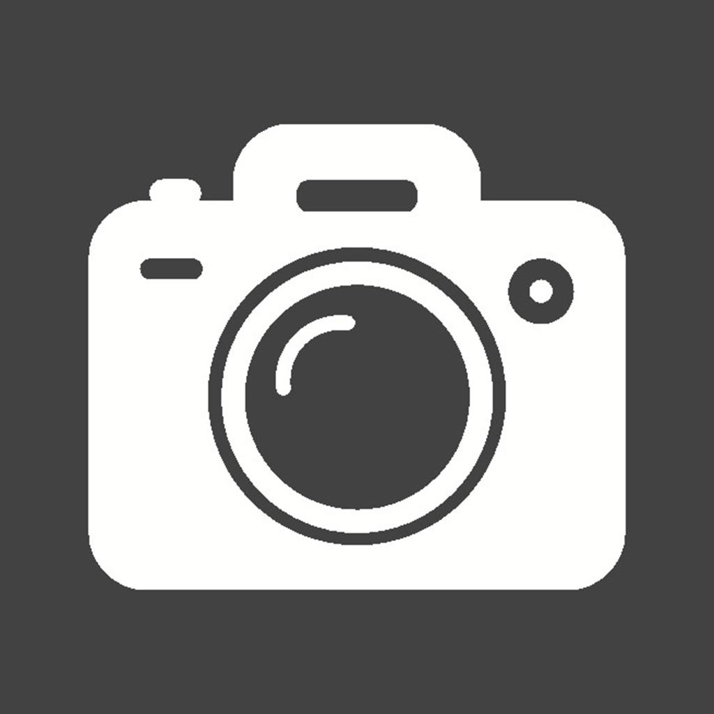 Camera Glyph Inverted Icon