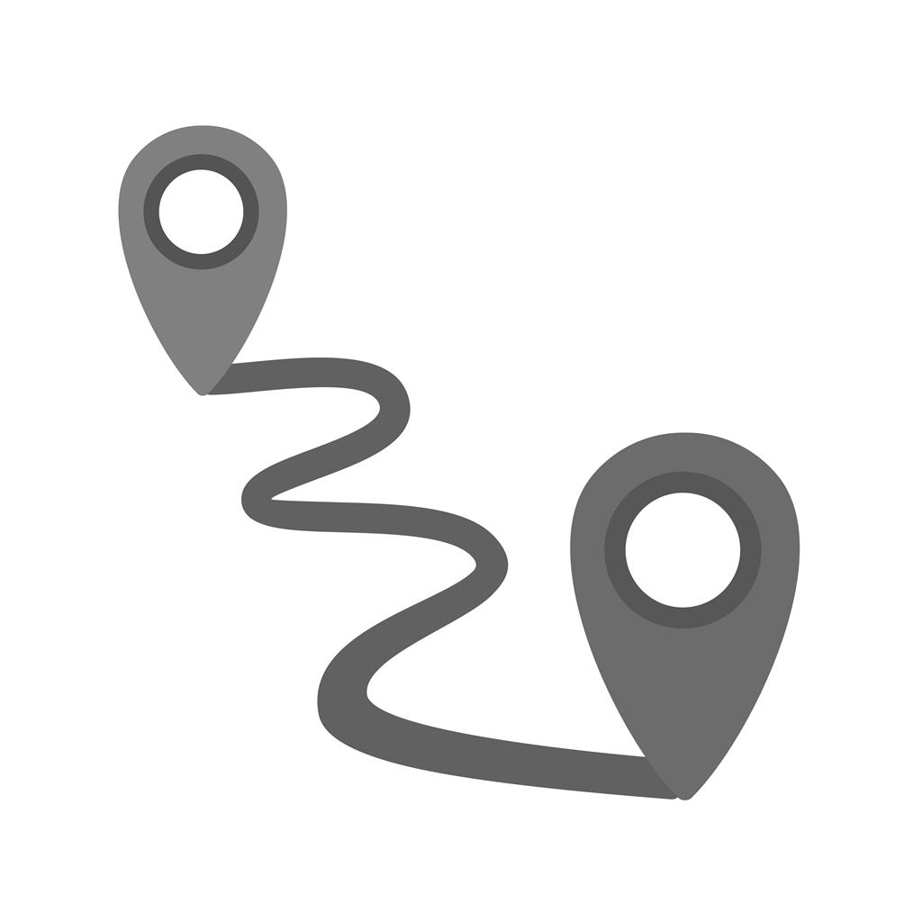Distance Greyscale Icon