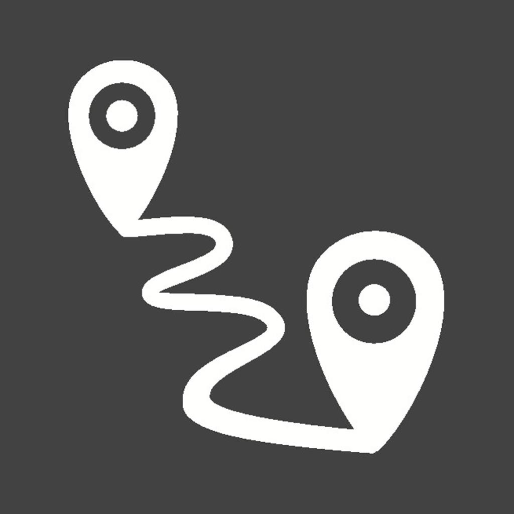 Distance Glyph Inverted Icon