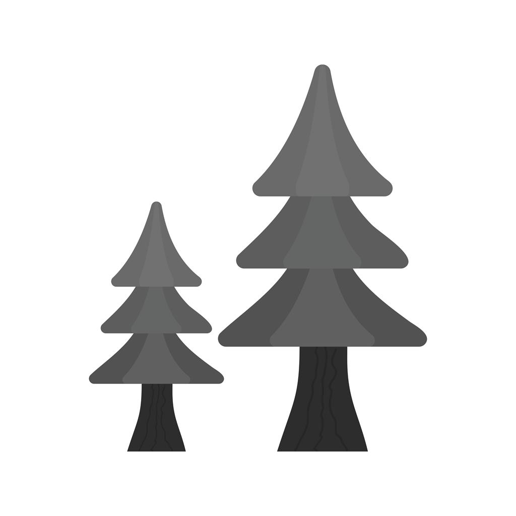 Trees Greyscale Icon
