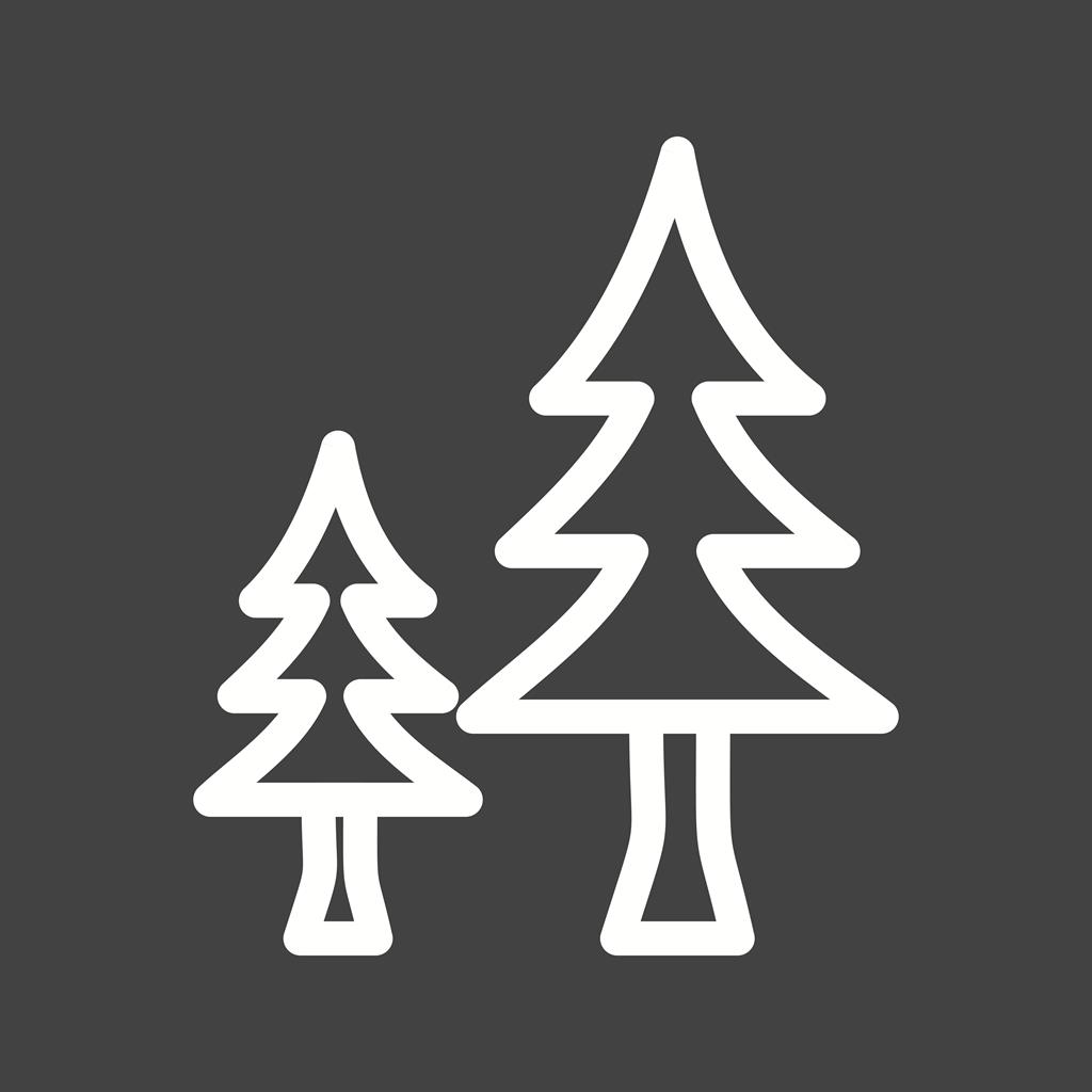 Trees Line Inverted Icon