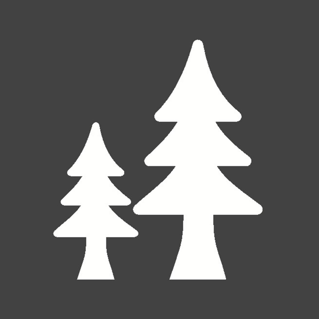 Trees Glyph Inverted Icon