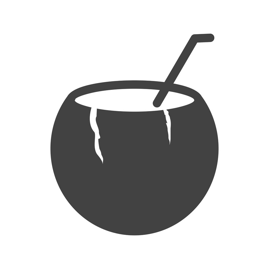 Coconut Drink Glyph Icon