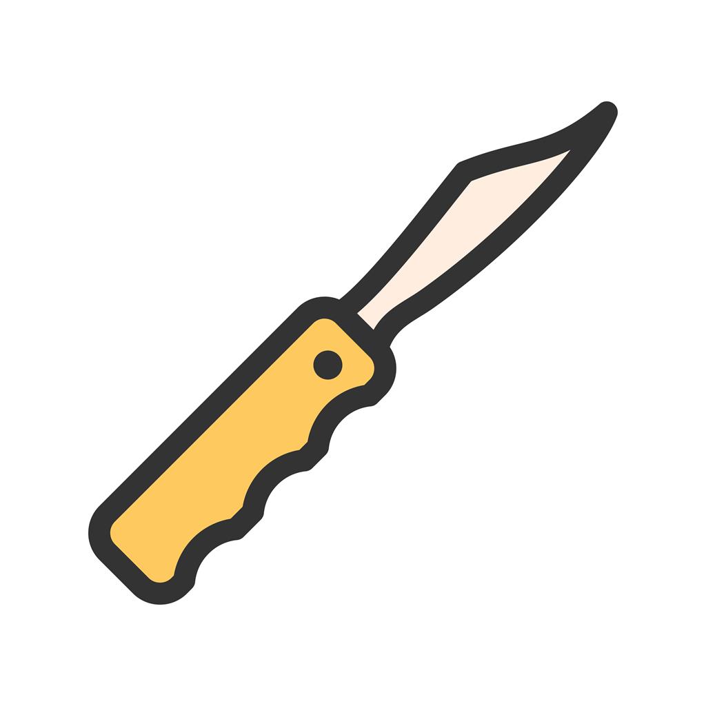 Pocket Knife Line Filled Icon