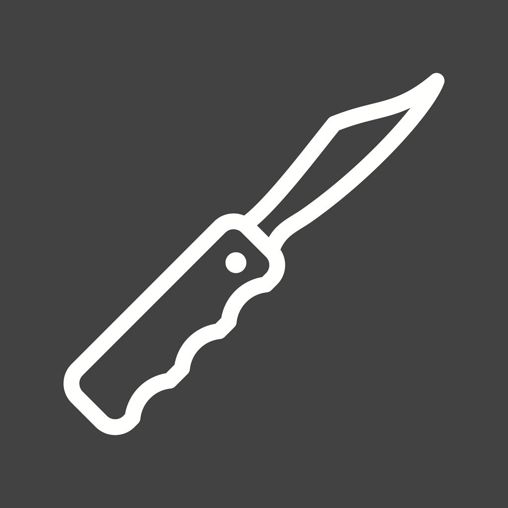 Pocket Knife Line Inverted Icon