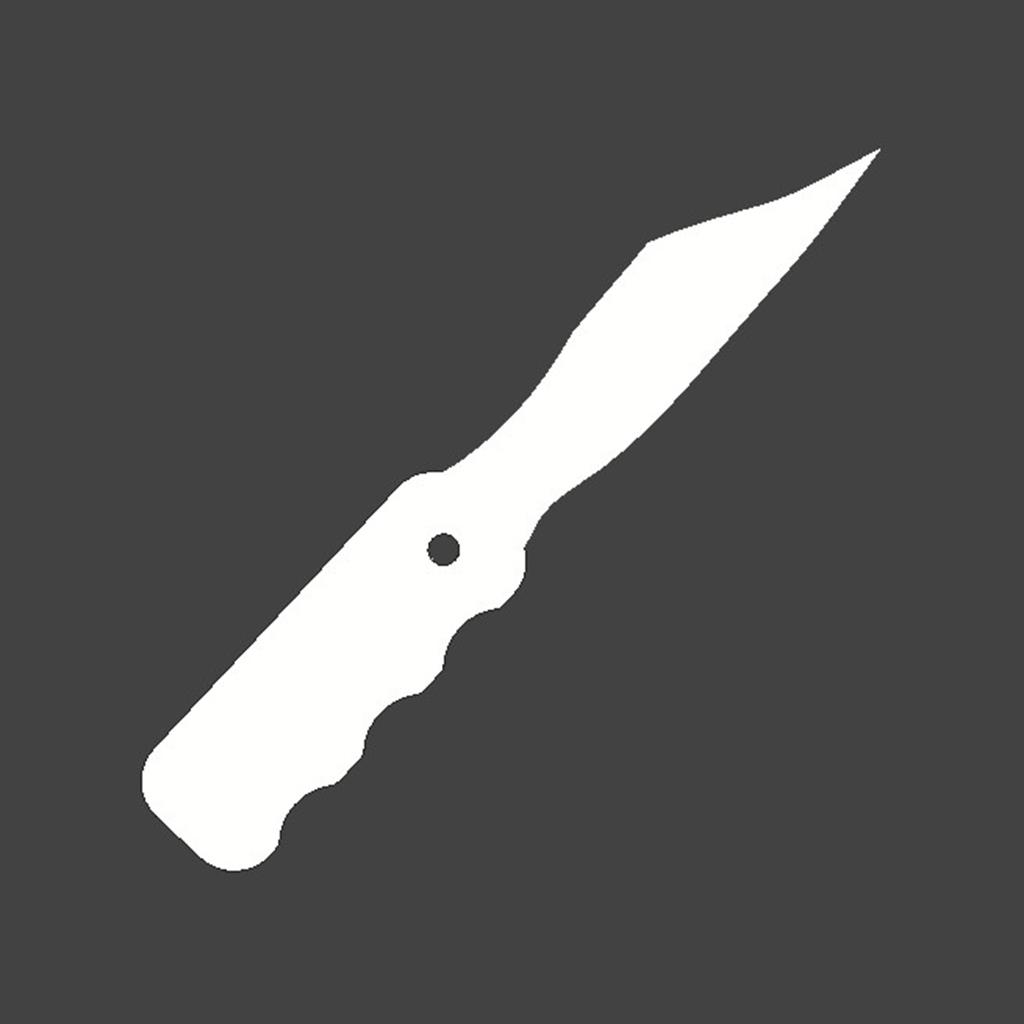 Pocket Knife Glyph Inverted Icon