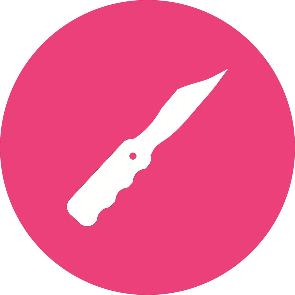 Pocket Knife Flat Round Icon