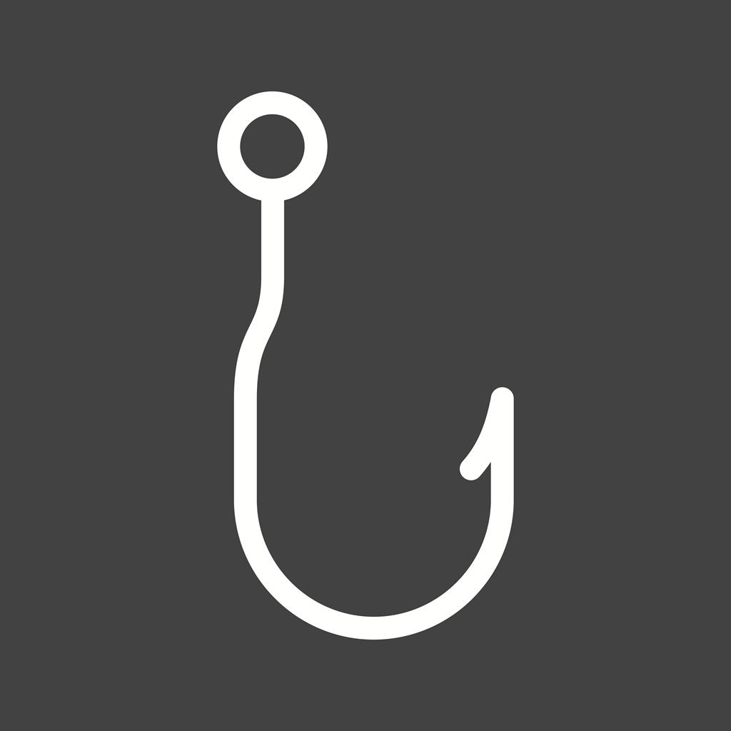 Fishing Hook Line Inverted Icon
