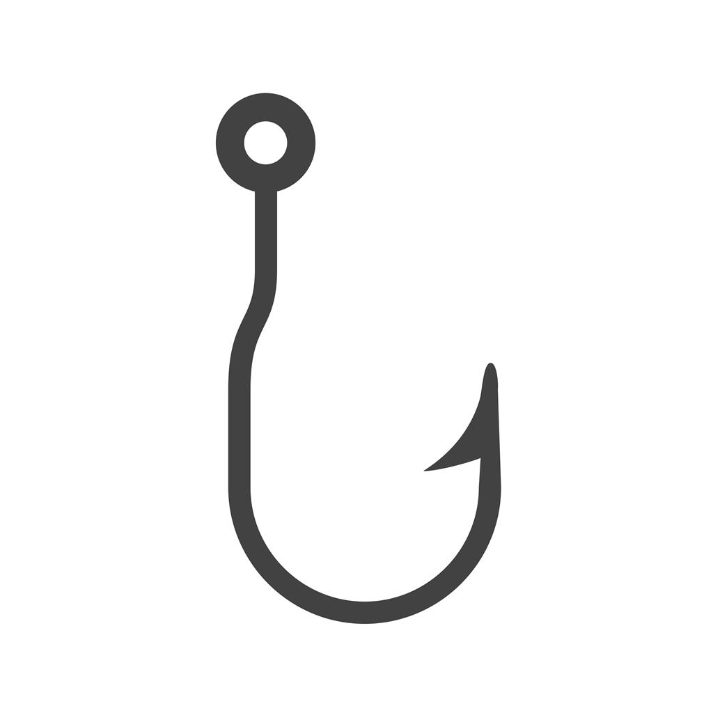 Fishing Hook Glyph Icon
