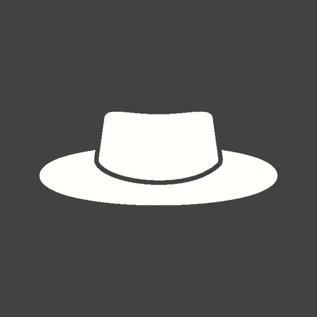 Hat Glyph Inverted Icon