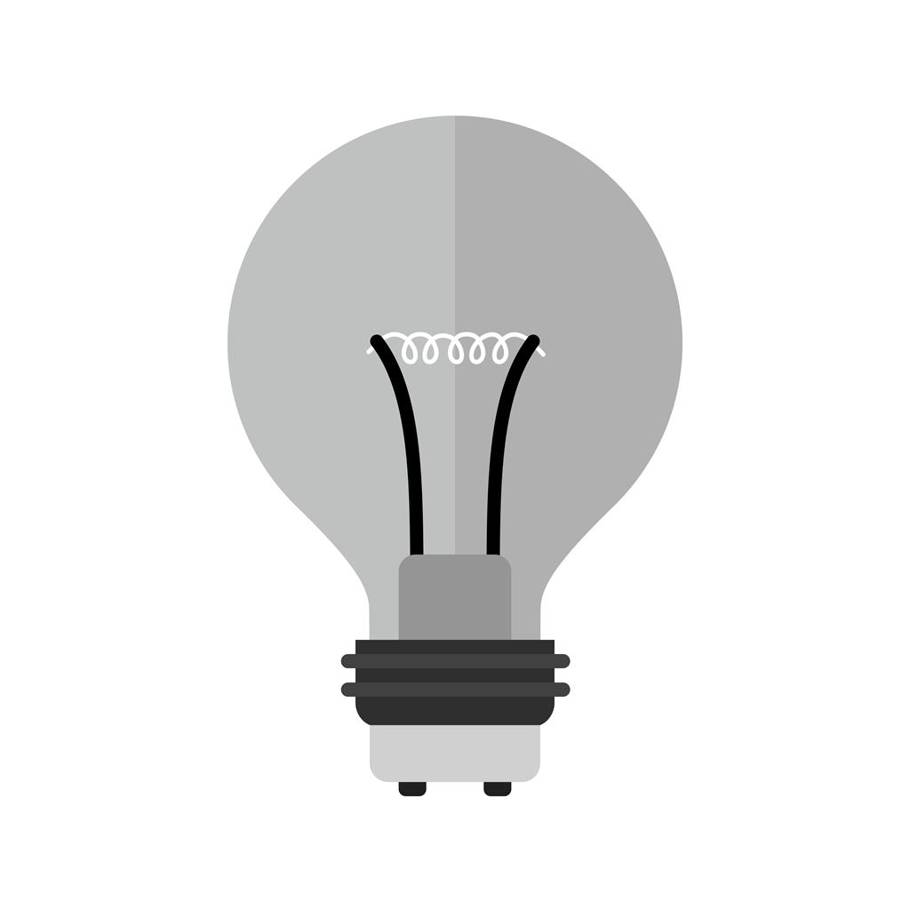 Bulb Greyscale Icon - IconBunny