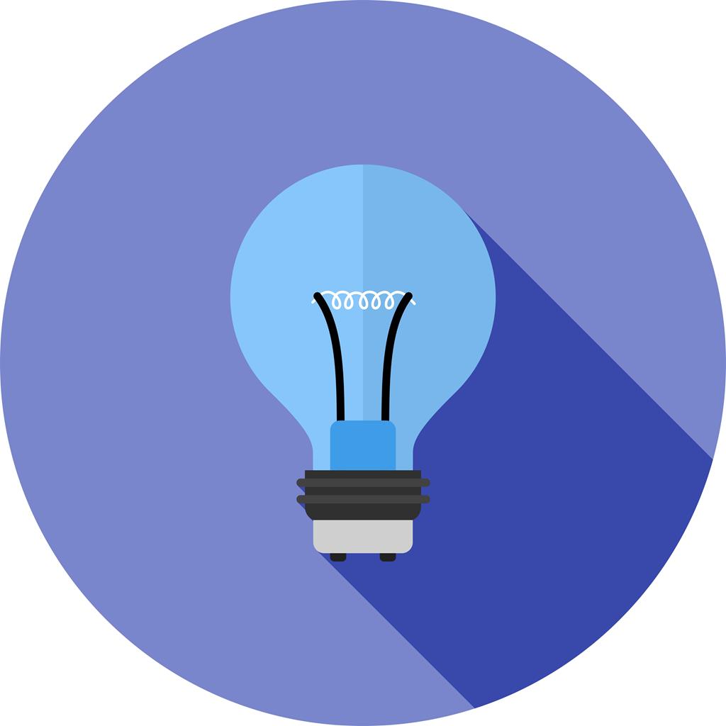 Bulb Flat Shadowed Icon - IconBunny