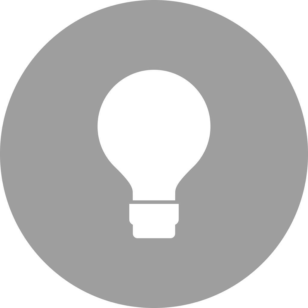 Bulb Flat Round Icon - IconBunny