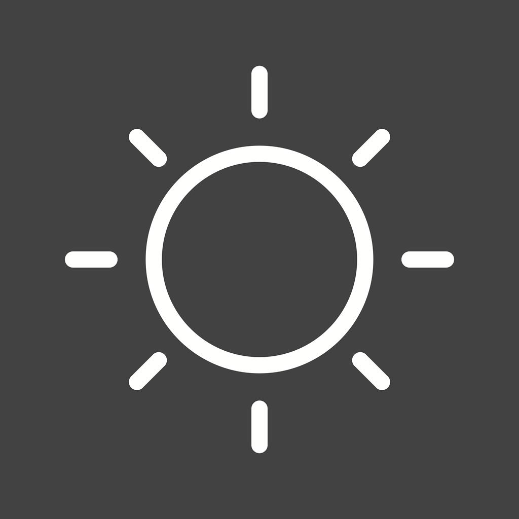 Sun Line Inverted Icon