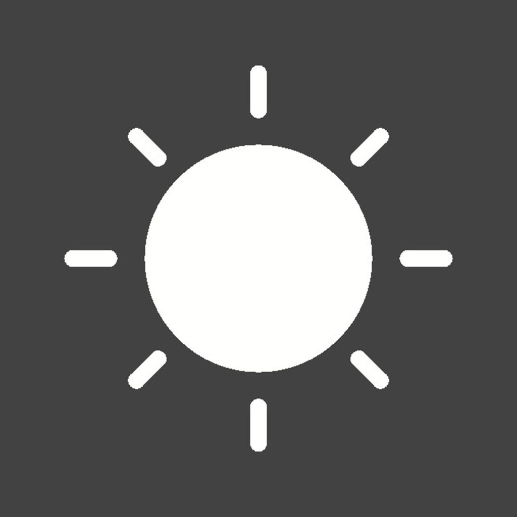 Sun Glyph Inverted Icon