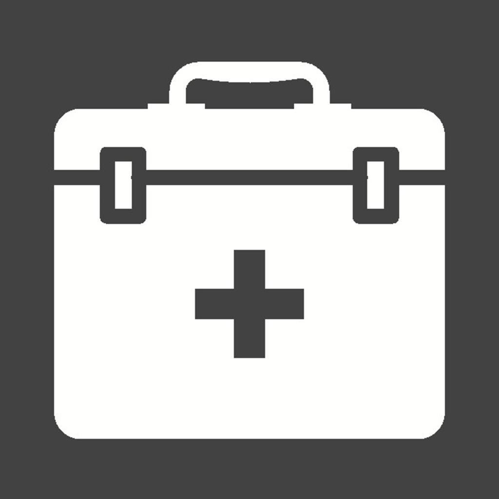 First Aid Box Glyph Inverted Icon