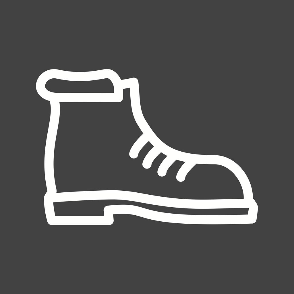 Camping Boot Line Inverted Icon