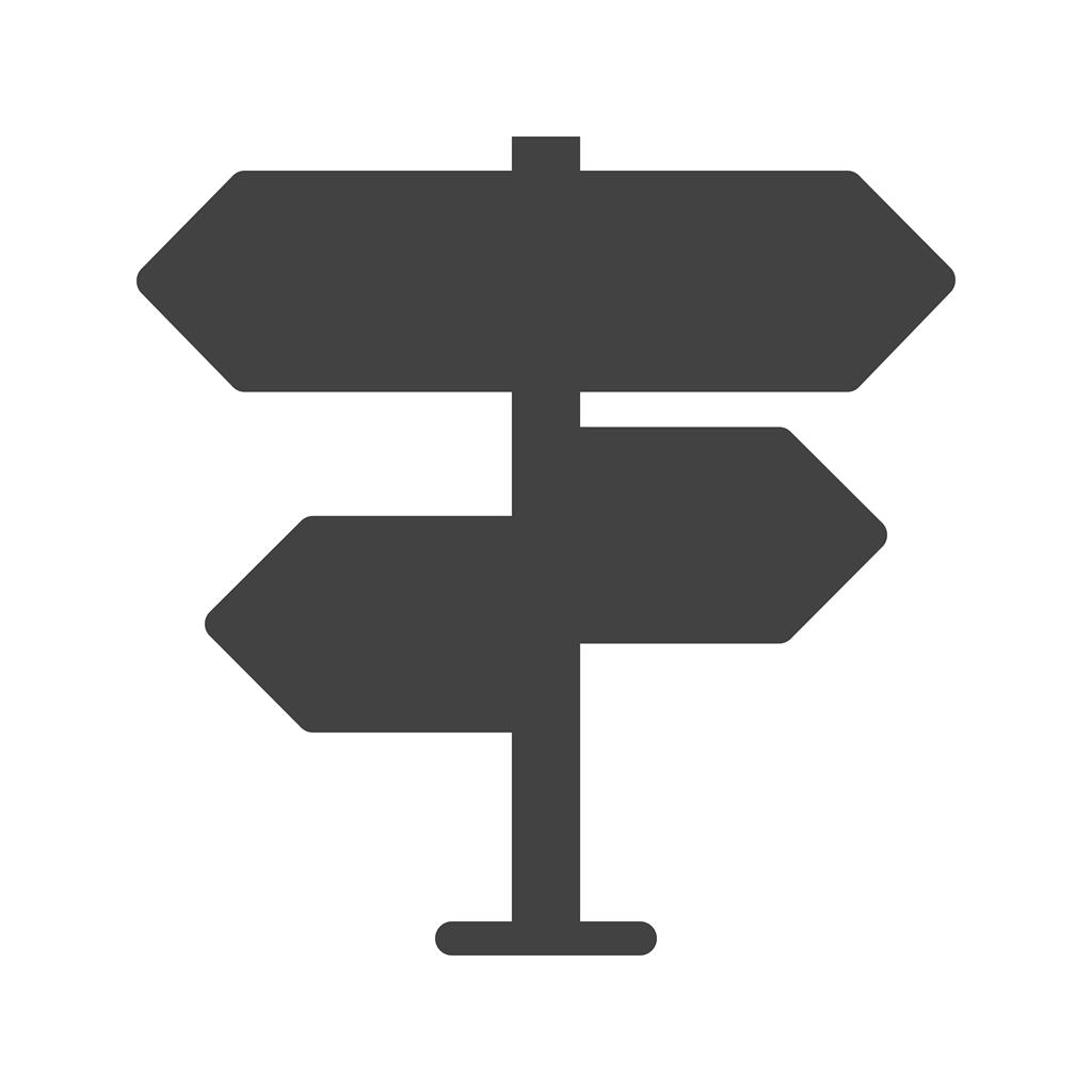 Street Sign Glyph Icon