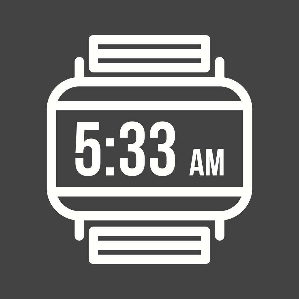 Wrist Watch Line Inverted Icon