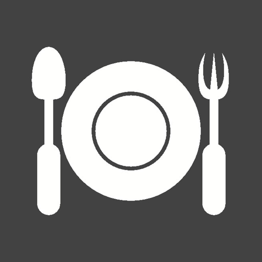 Meal Glyph Inverted Icon