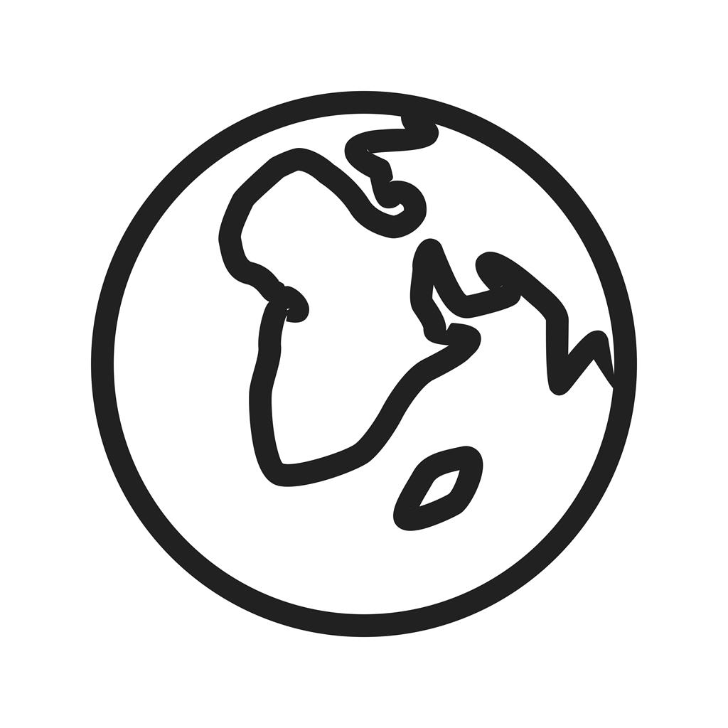 Globe Line Icon - IconBunny