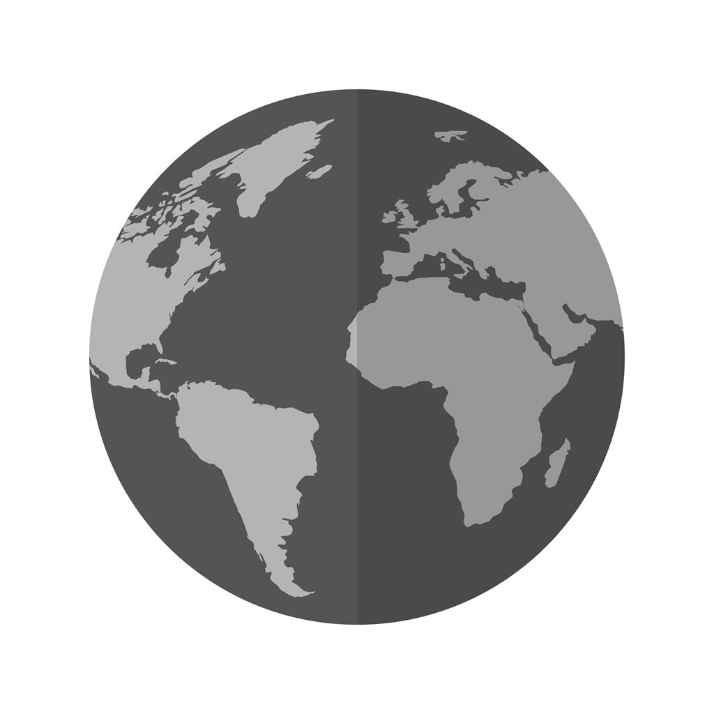 Globe Greyscale Icon - IconBunny