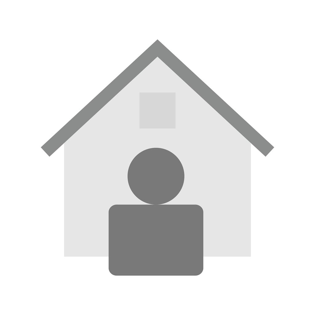 Real Estate Agent Greyscale Icon