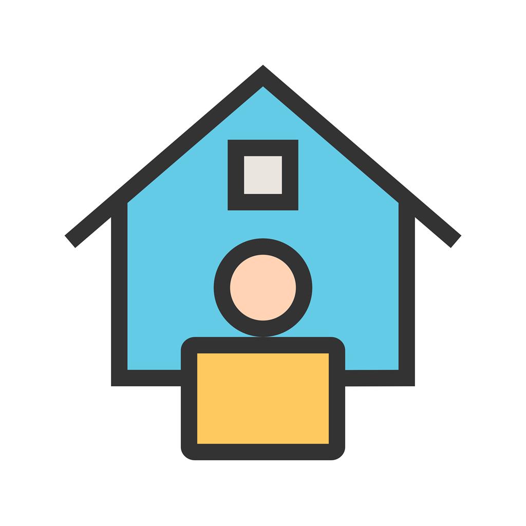Real Estate Agent Line Filled Icon