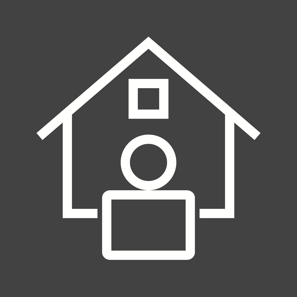 Real Estate Agent Line Inverted Icon