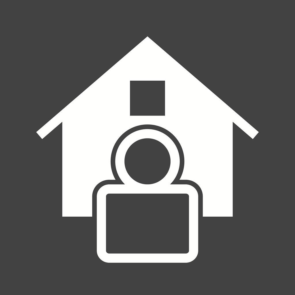 Real Estate Agent Glyph Inverted Icon
