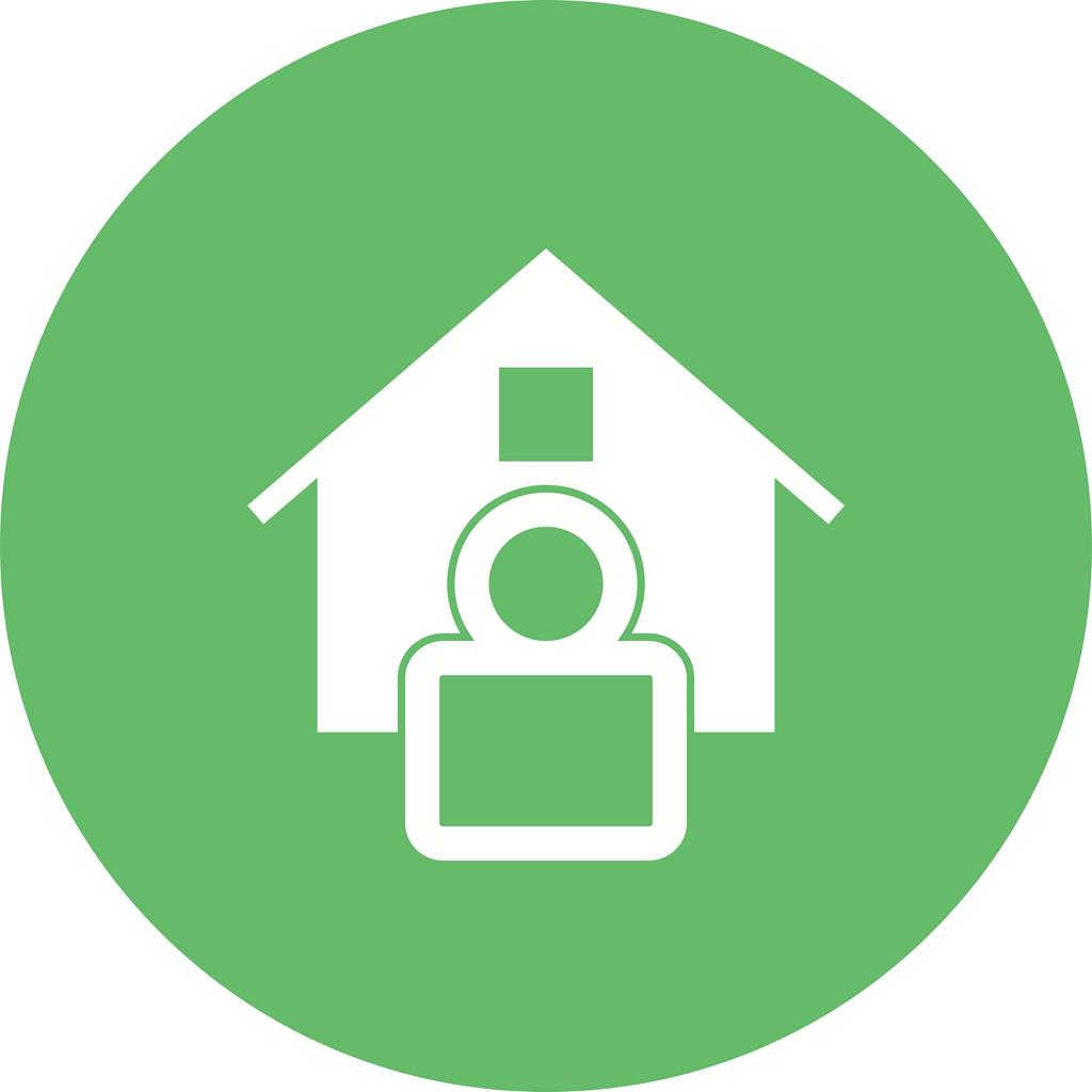 Real Estate Agent Flat Round Icon