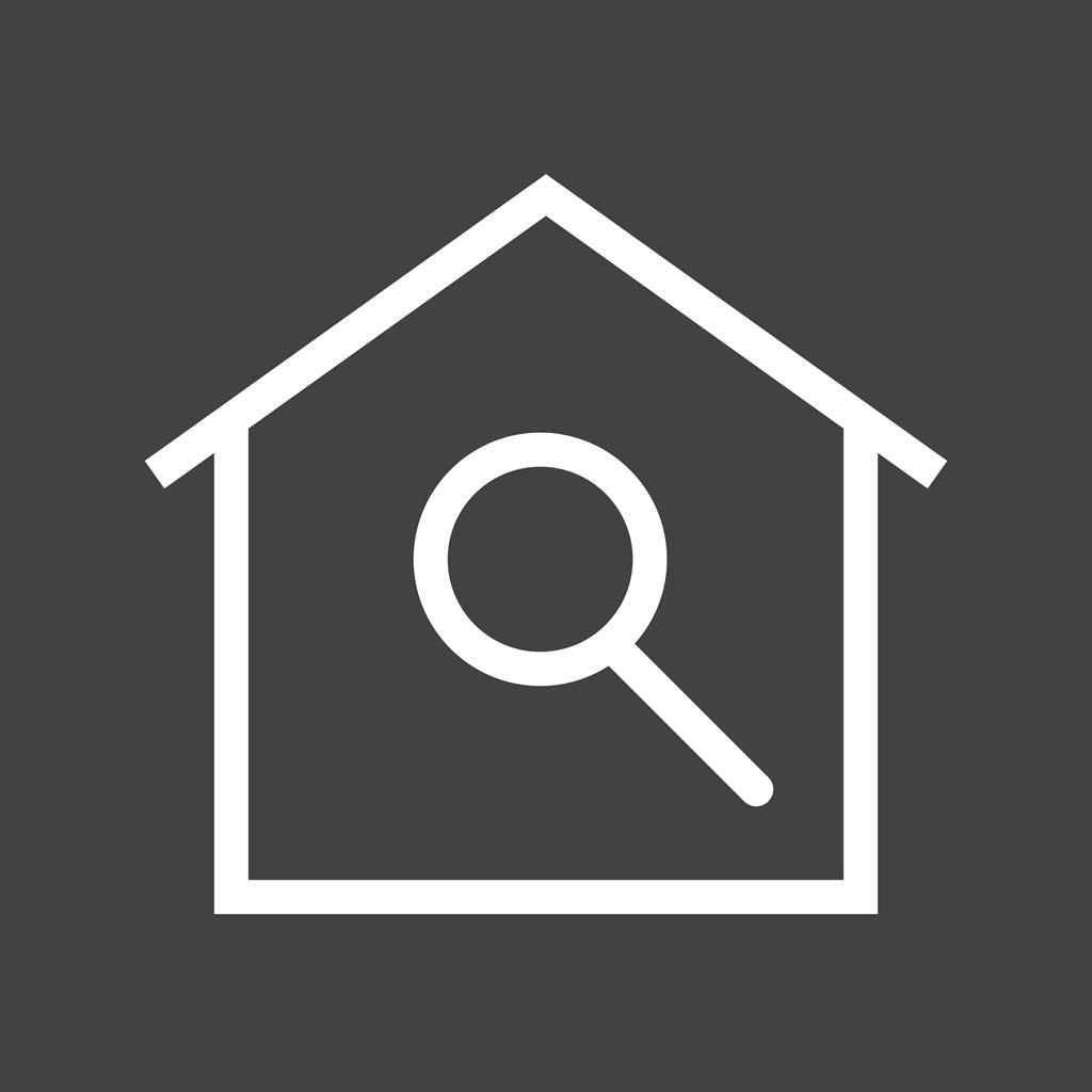 House Search Line Inverted Icon