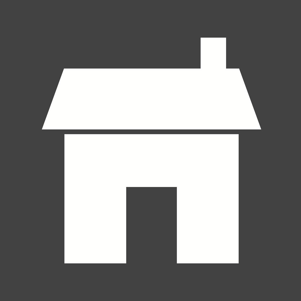 House I Glyph Inverted Icon