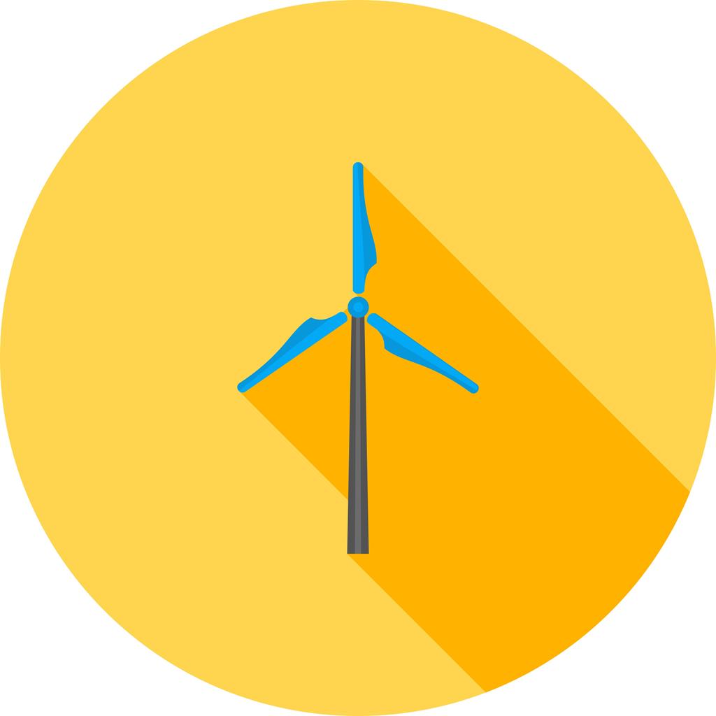 Windmill Flat Shadowed Icon - IconBunny