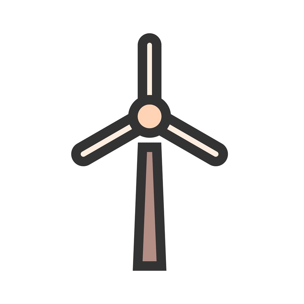 Windmill Line Filled Icon - IconBunny