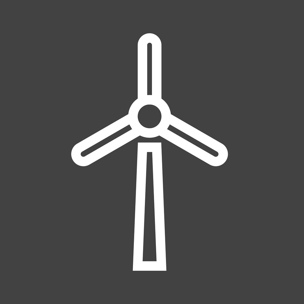 Windmill Line Inverted Icon - IconBunny