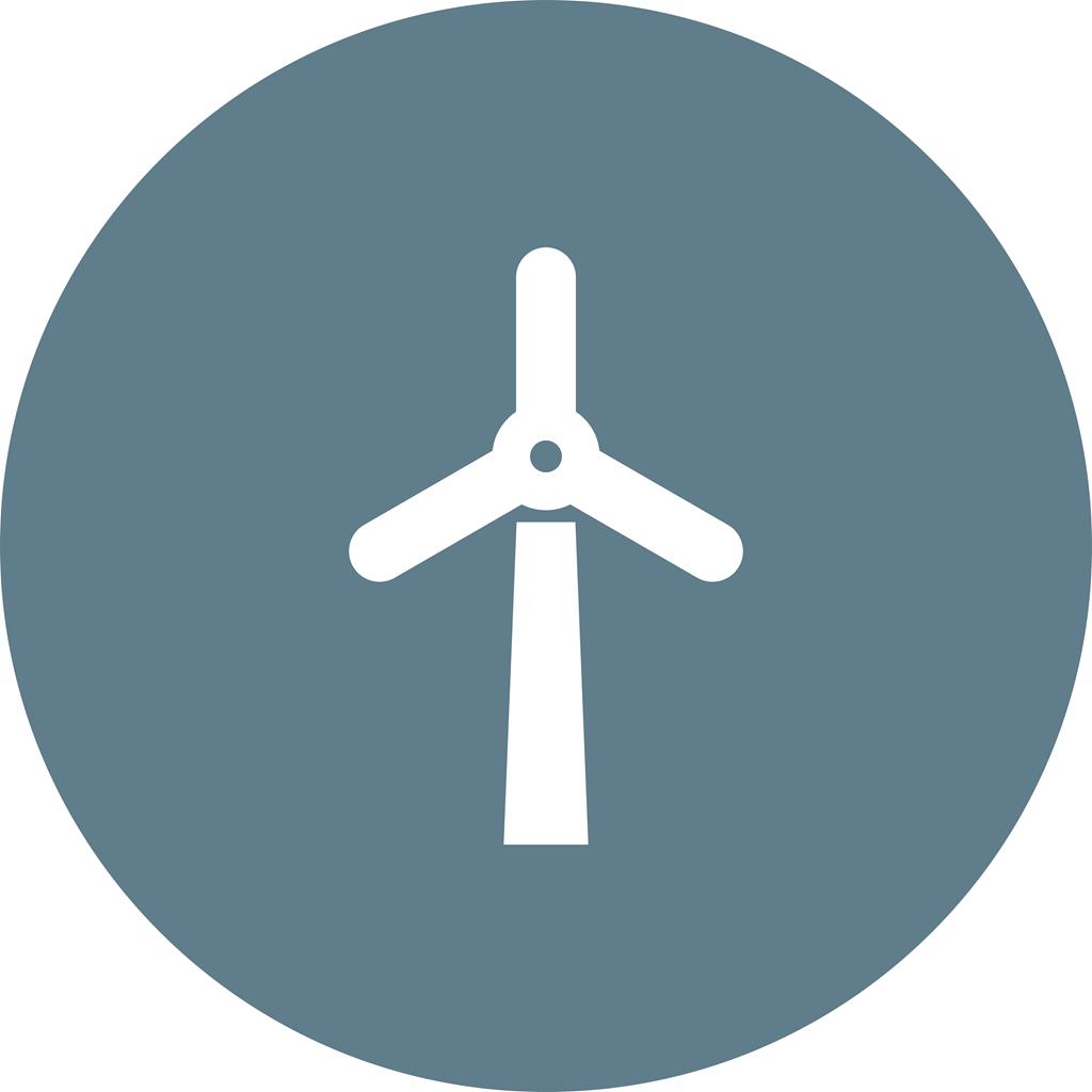 Windmill Flat Round Icon - IconBunny