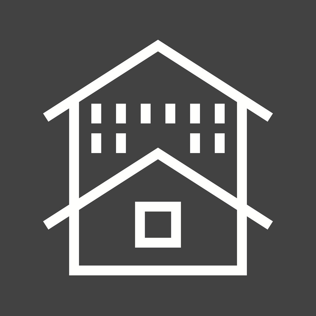 Large House Line Inverted Icon