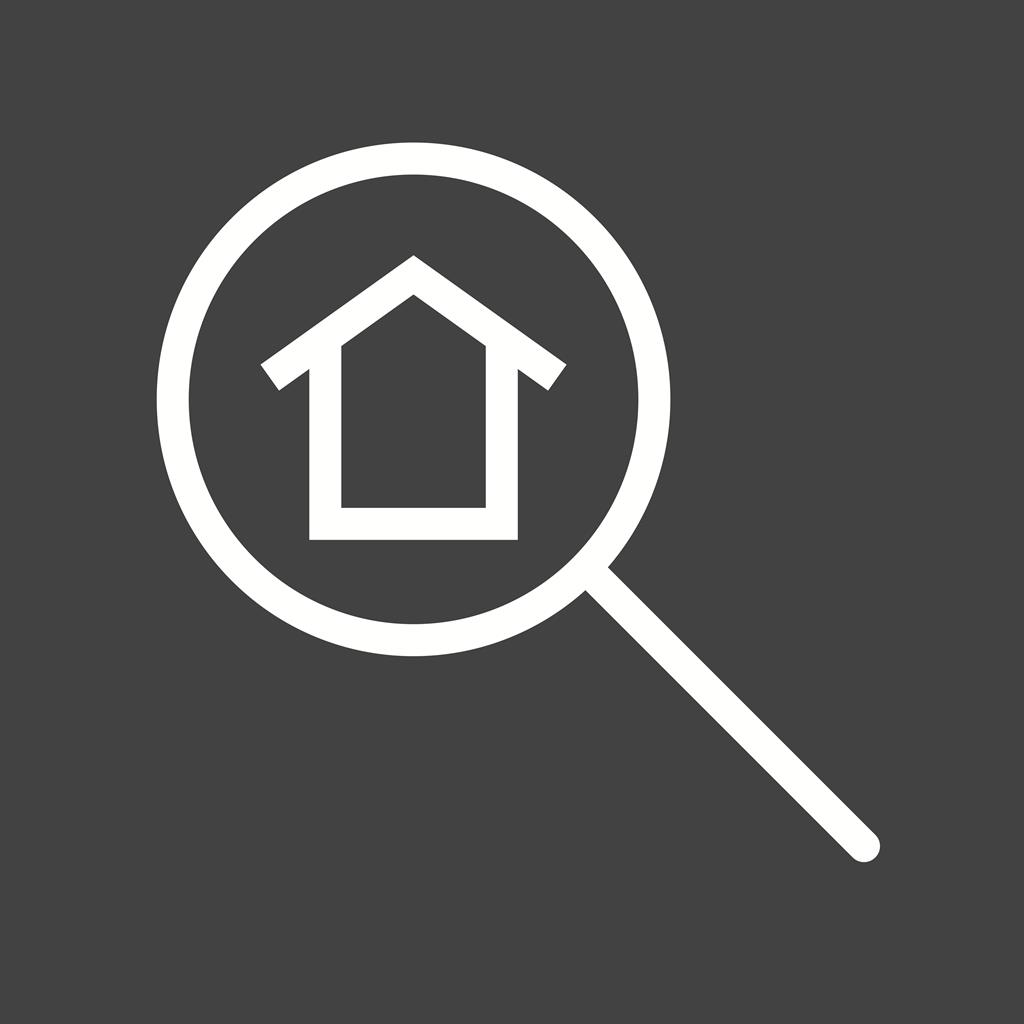 Find House Line Inverted Icon