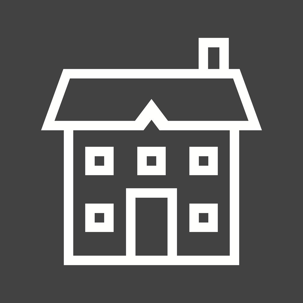 House II Line Inverted Icon