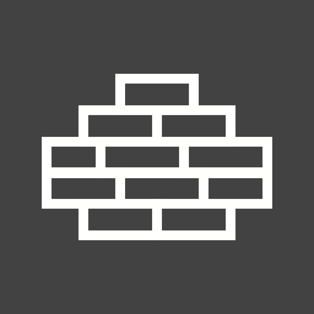 Brick Wall II Line Inverted Icon
