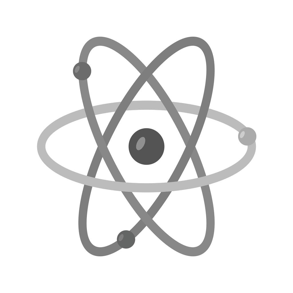 Atom Greyscale Icon - IconBunny
