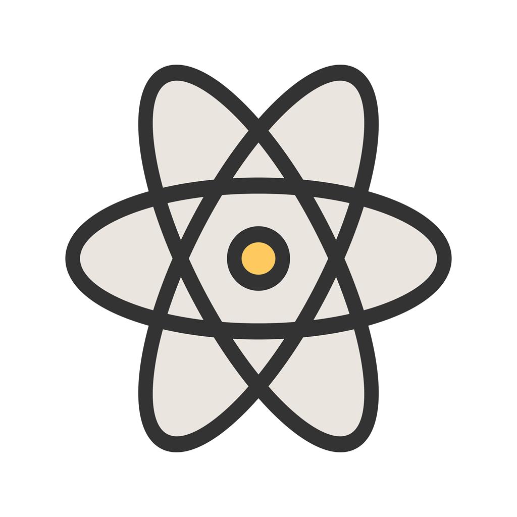 Atom Line Filled Icon - IconBunny