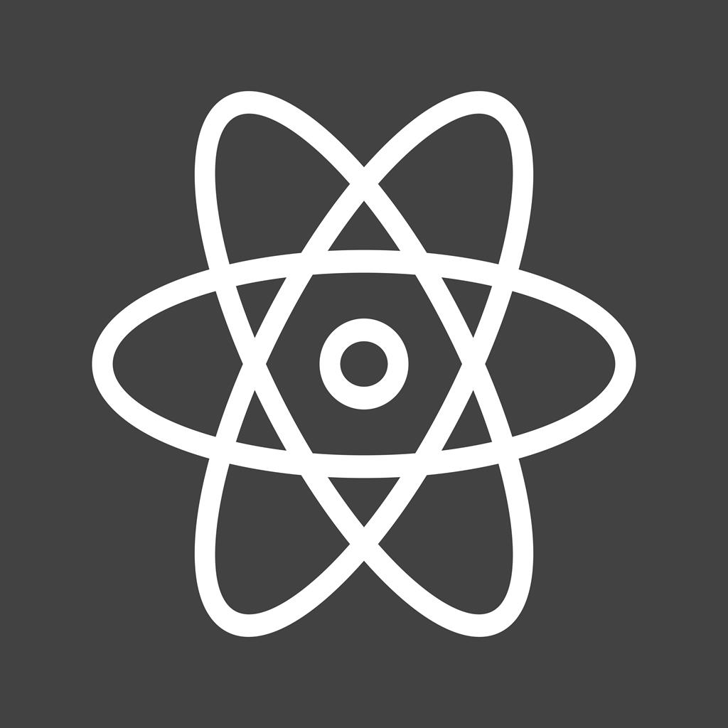 Atom Line Inverted Icon - IconBunny