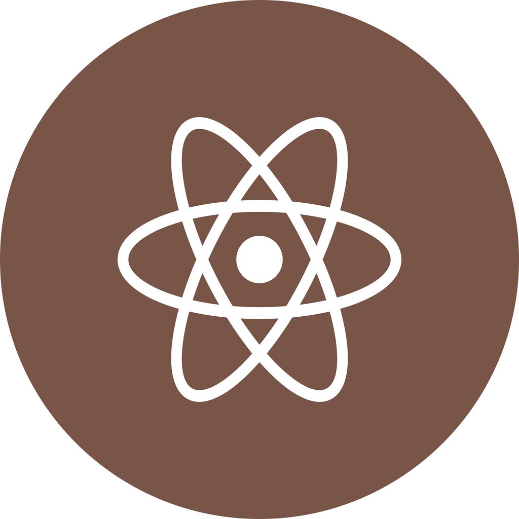 Atom Flat Round Icon - IconBunny